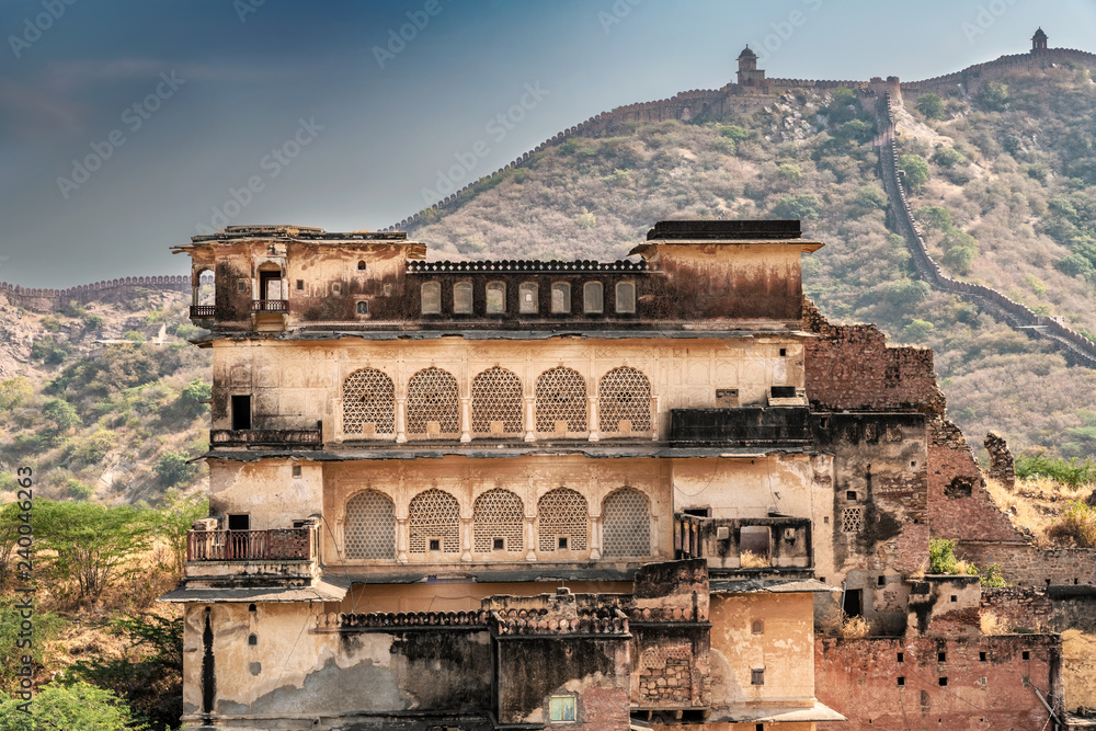 Amer fort in Amer city near Jaipur, Rajasthan, India.