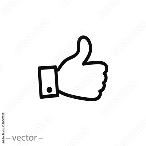 thumb up icon, vector illustration
