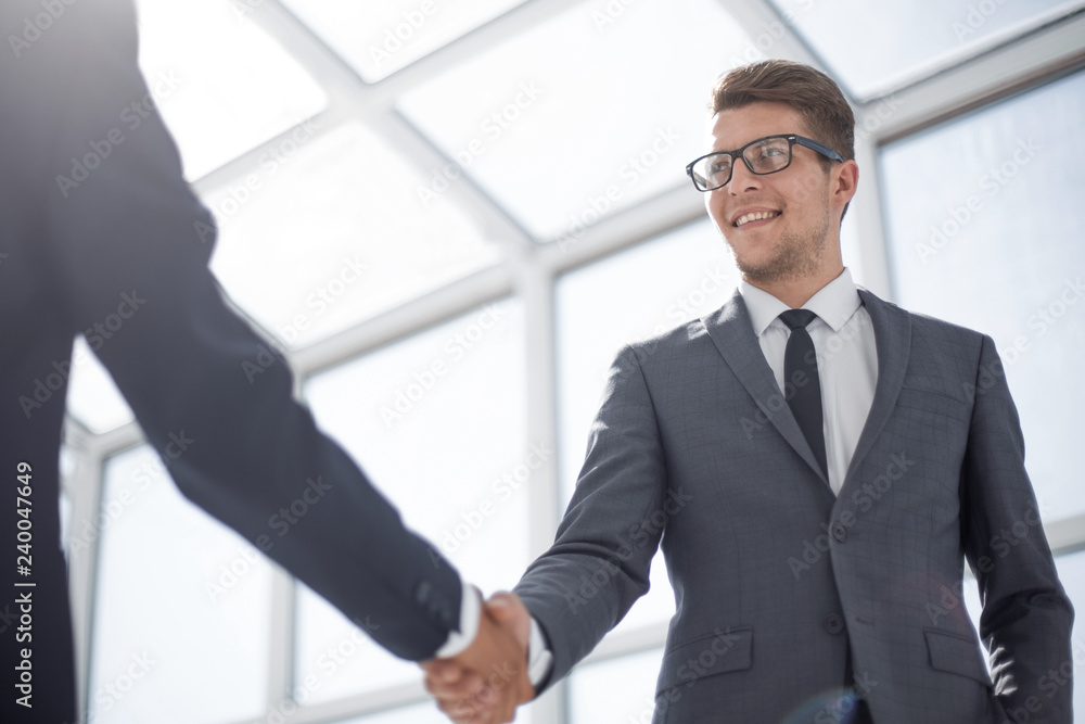 handshake of business partners .bottom view handshake of business partners .bottom view