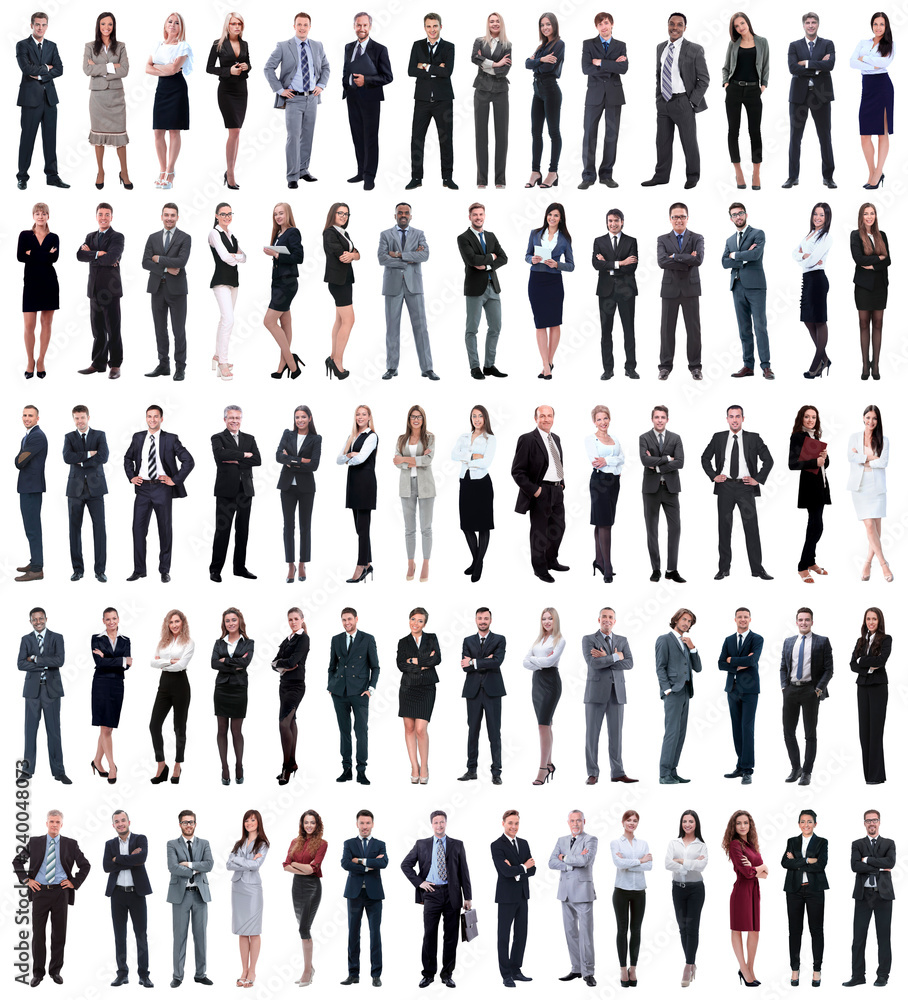 © ASDF - collage of young business people standing in a row. © ASDF - collage of young business people standing in a row.