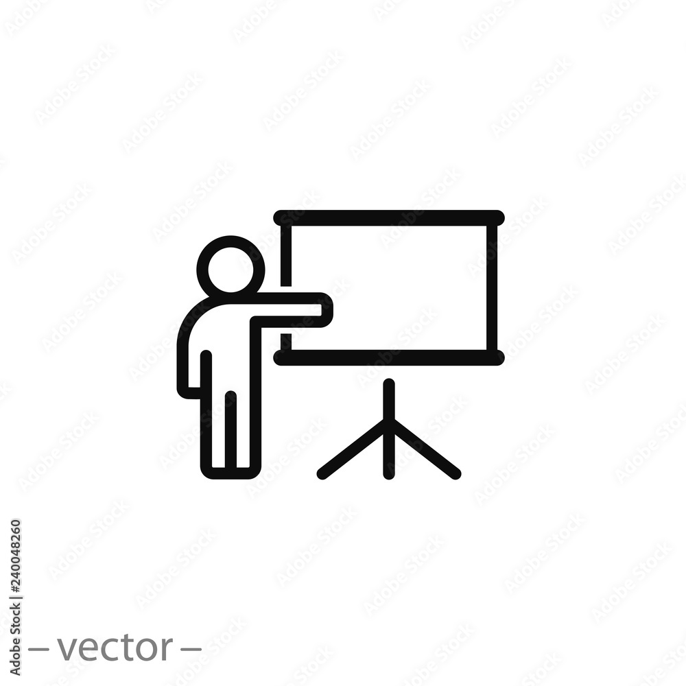 Fototapeta premium Training, presentation icon