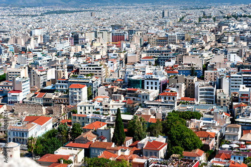 Panoramic view of Athens city, Greece