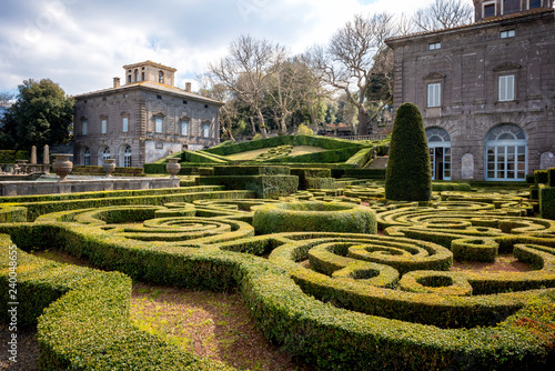 Obraz na plátně Bagnaia: Villa Lante at Bagnaia is a Mannerist garden of surprise, near Viterbo, Italy
