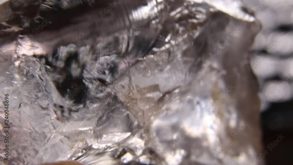 Close up of a rough gemstone quartz mineral Close up of a rough gemstone quartz mineral