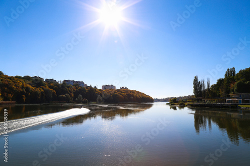 Picturesque autumn landscape. Vinnitsia, Ukraine photo