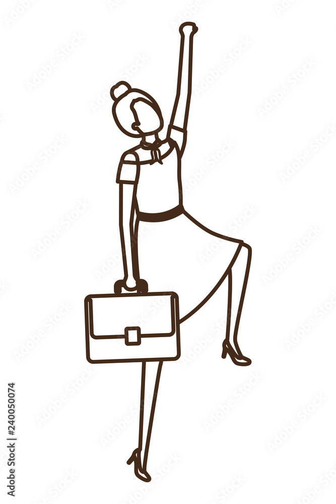 Fototapeta premium business woman avatar character