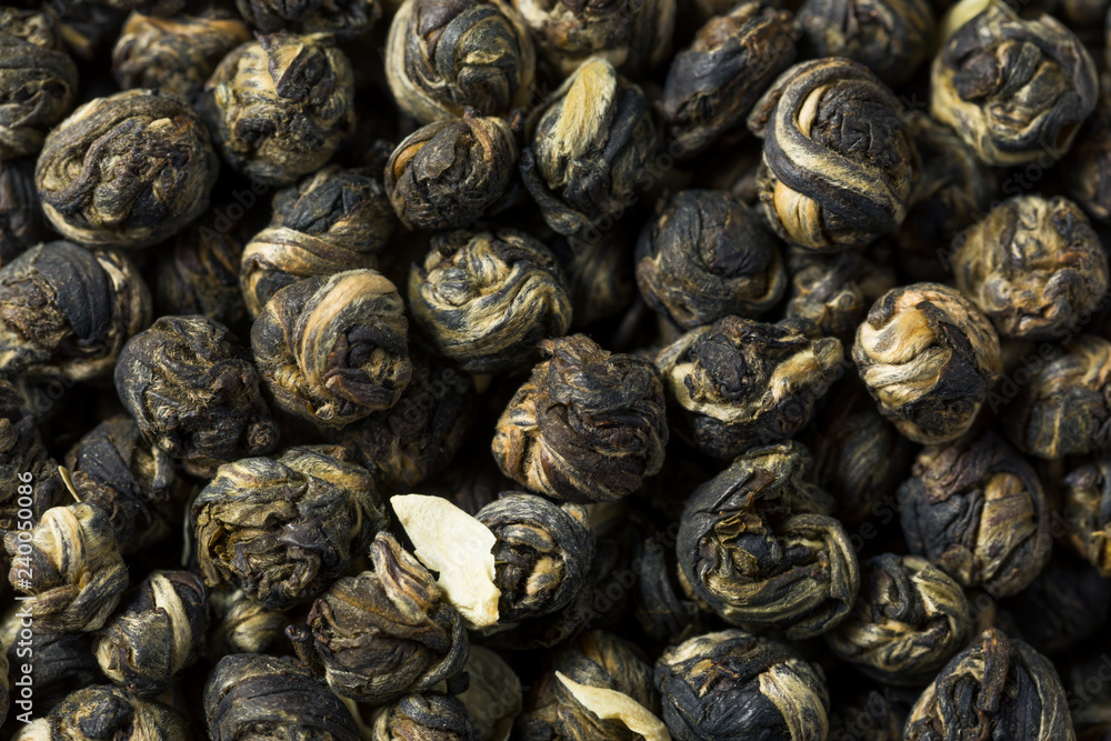 Dried Organic Jasmine Pearl Tea Dried Organic Jasmine Pearl Tea