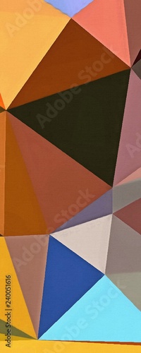 Abstract polygonal background. Triangles texture. Geometric modern art. Futuristic simple painting on canvas. Pattern for design. Backdrop template. Low poly concept artwork. Decorative elements. 