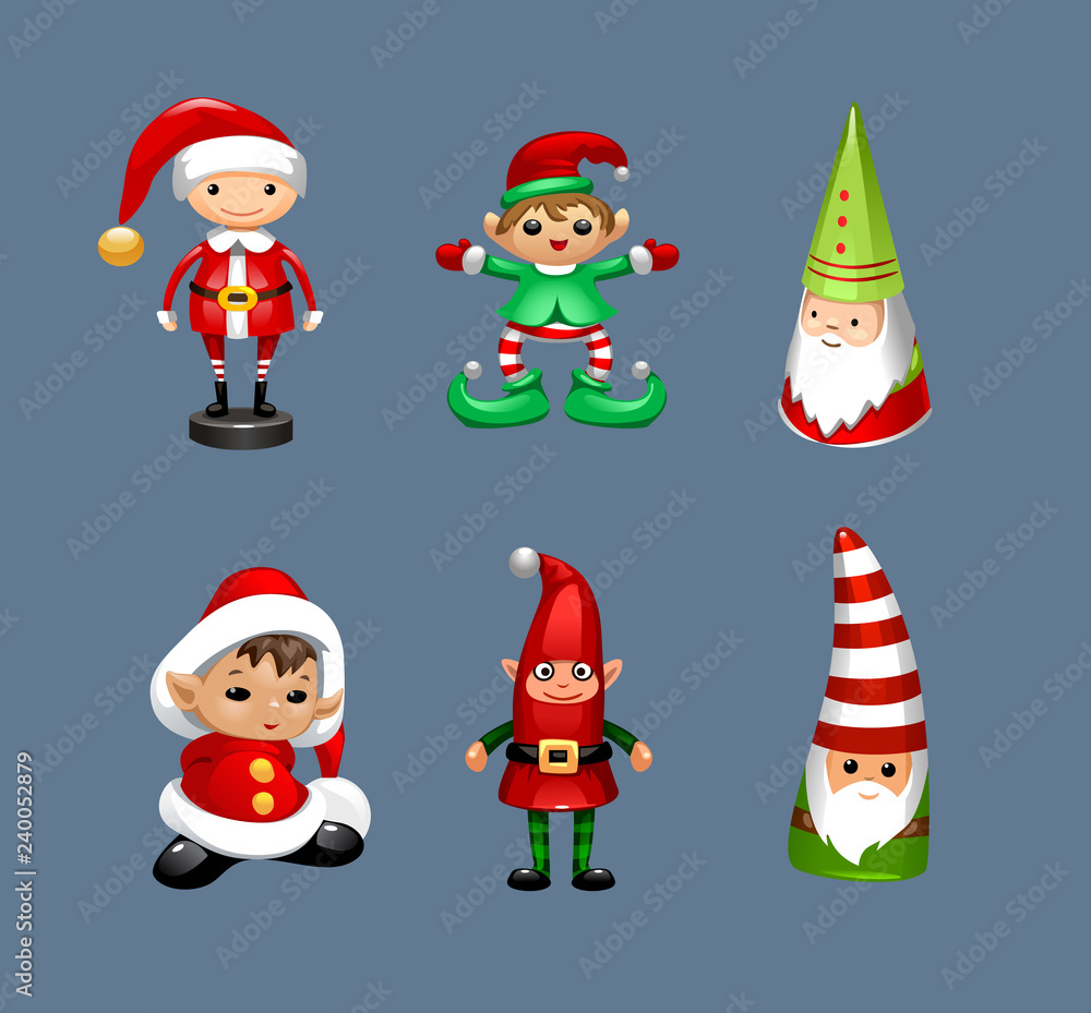 Vector flat Christmas Santa Claus elf character portrait isolated. Cartoon style illustration. Happy New Year, Merry Xmas design element. Good for congratulation card, banner, flayer, leaflet, poster. Vector flat Christmas Santa Claus elf character portrait isolated. Cartoon style illustration. Happy New Year, Merry Xmas design element. Good for congratulation card, banner, flayer, leaflet, poster.