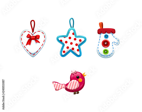 vector holidays trees material decorations