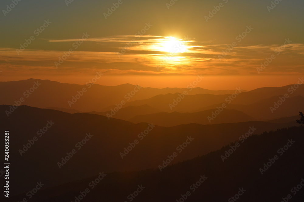 Dawn and Dusk in Smoky Mountains