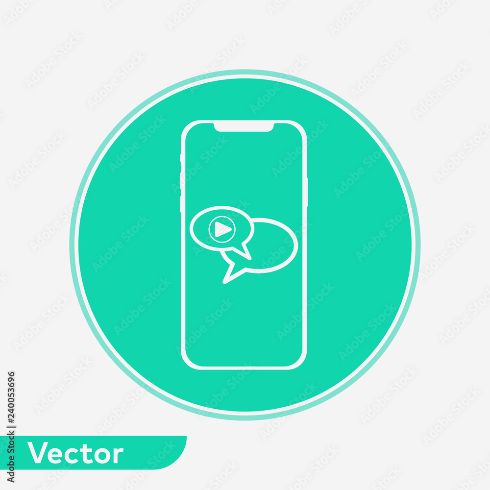 Voice message vector icon sign symbol