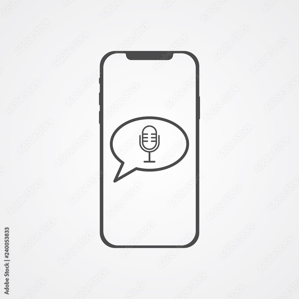 Voice message vector icon sign symbol Voice message vector icon sign symbol
