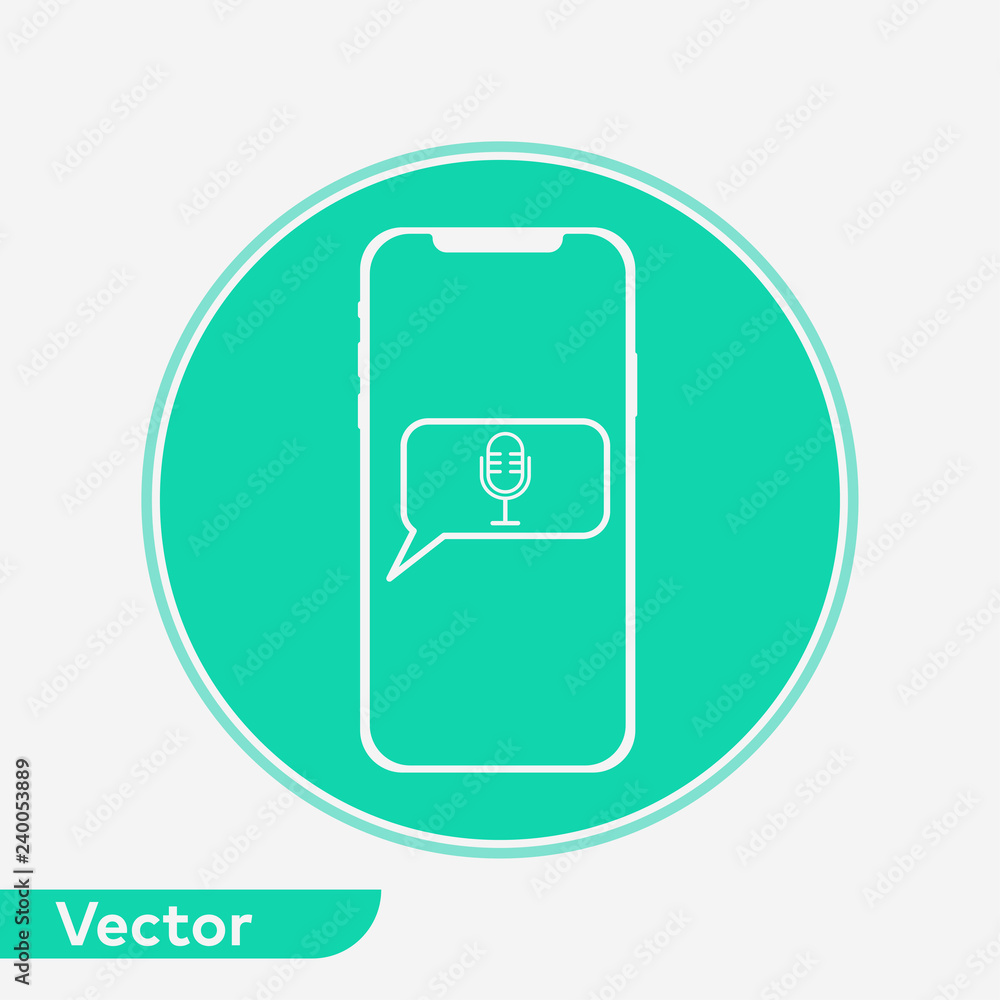 Voice message vector icon sign symbol Voice message vector icon sign symbol