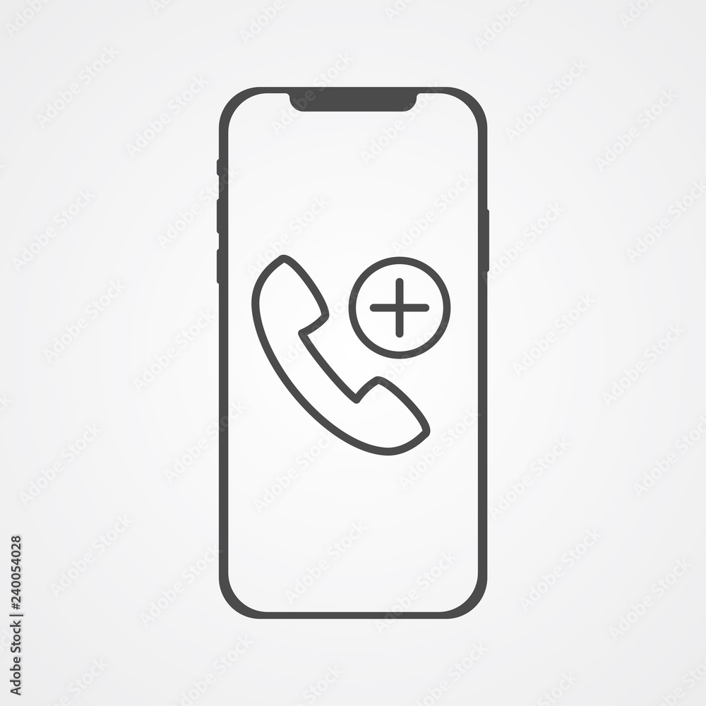 Emergency call vector icon sign symbol Emergency call vector icon sign symbol