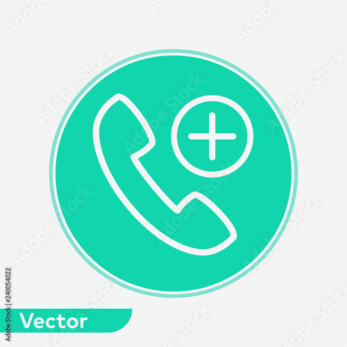 Emergency call vector icon sign symbol