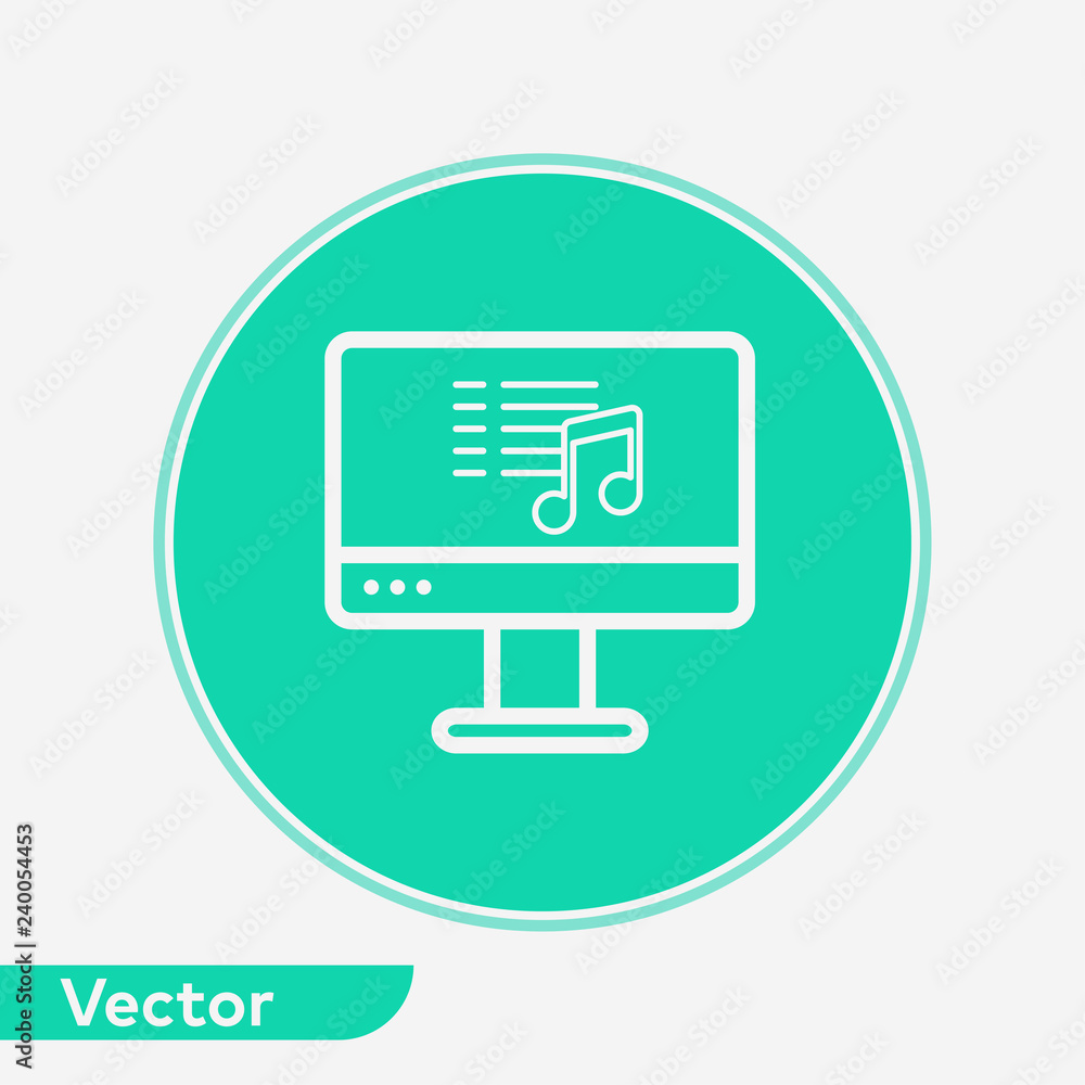 Music playlist vector icon sign symbol Music playlist vector icon sign symbol