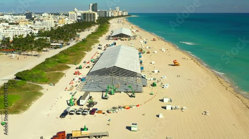 Aerial video event tents in Miami Beach photo