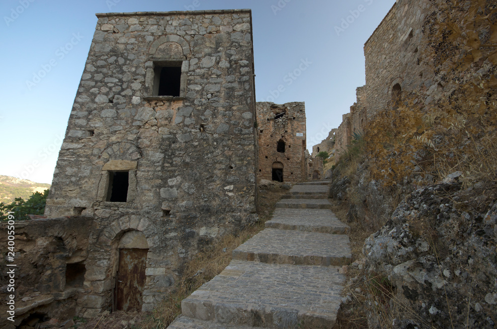 Abandoned village Anavatos, Chios island / Greece