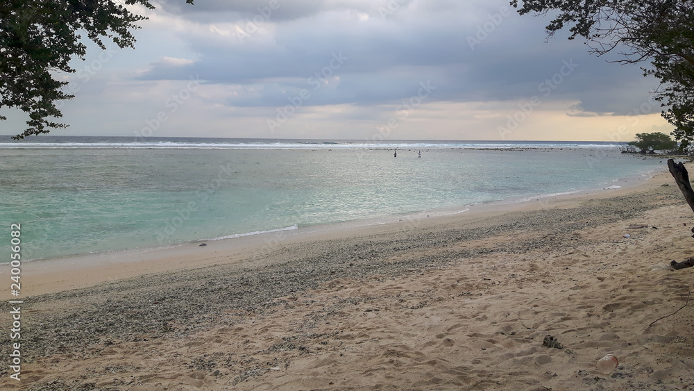 Obraz premium Amazing view of the sea on a tropical beach.