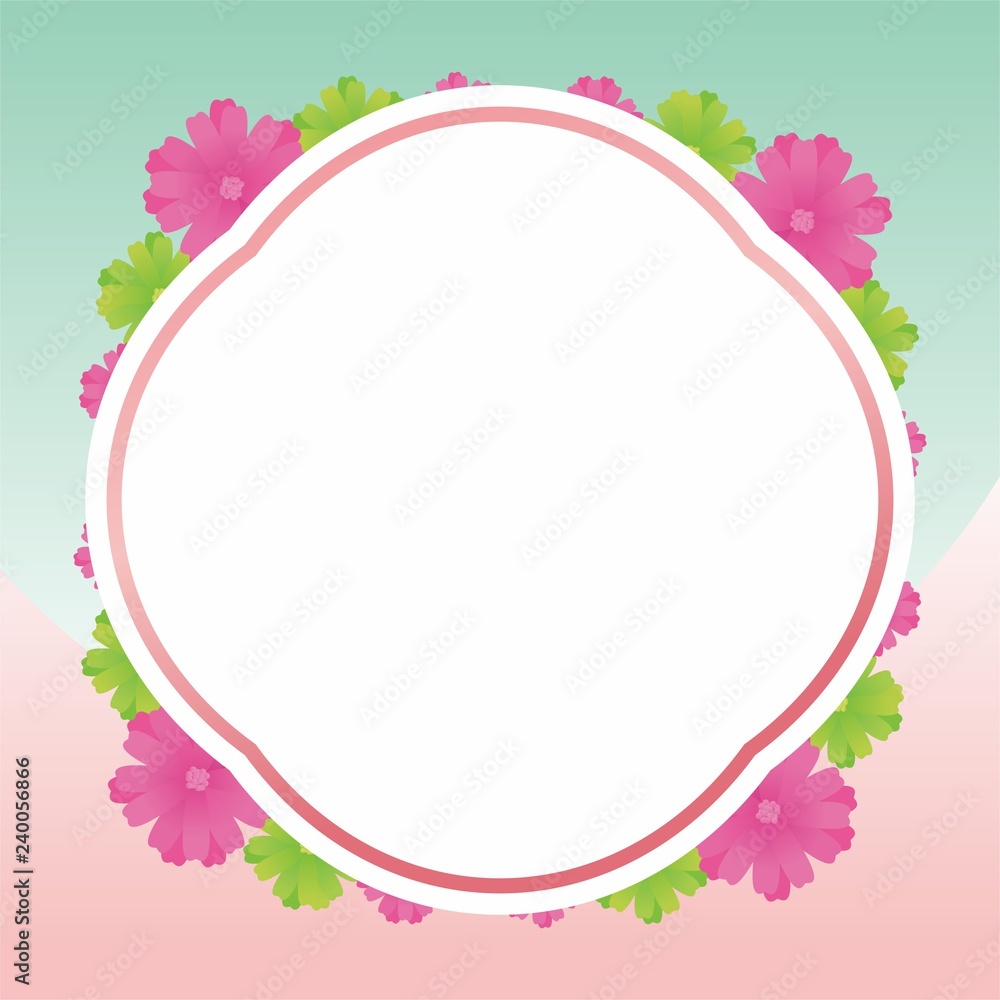 Frame with flowers Frame with flowers