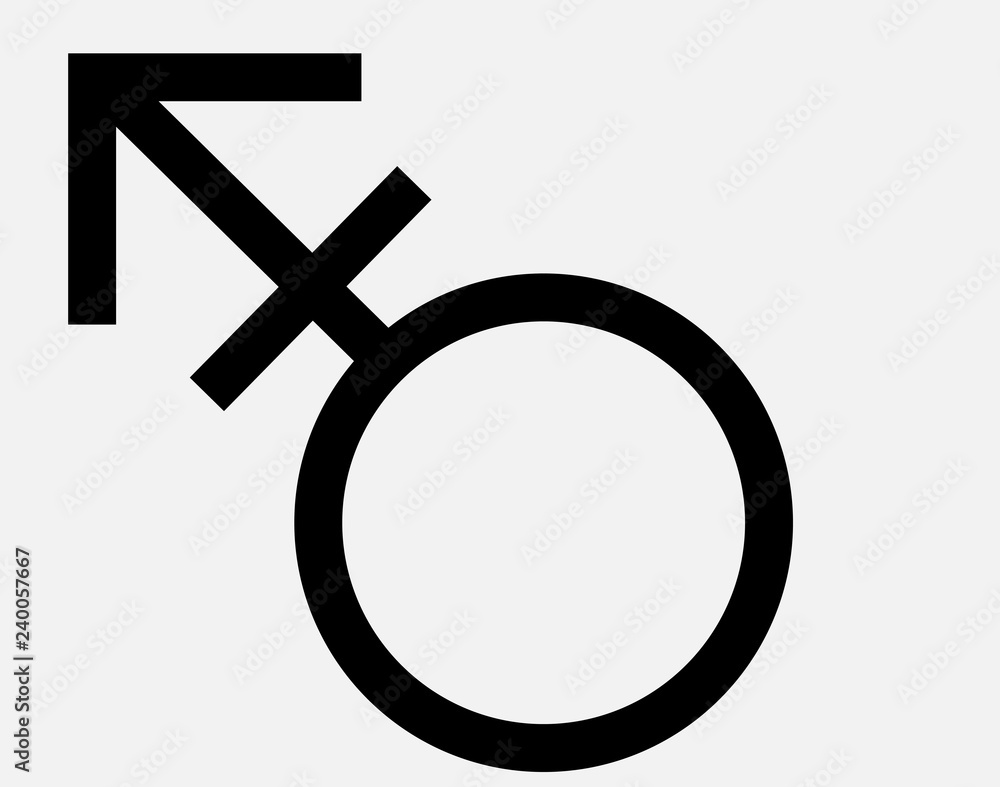 Transgender Symbol Thin Line Vector Icon. Flat Icon Isolated on the White Background. Transgender Symbol Thin Line Vector Icon. Flat Icon Isolated on the White Background.