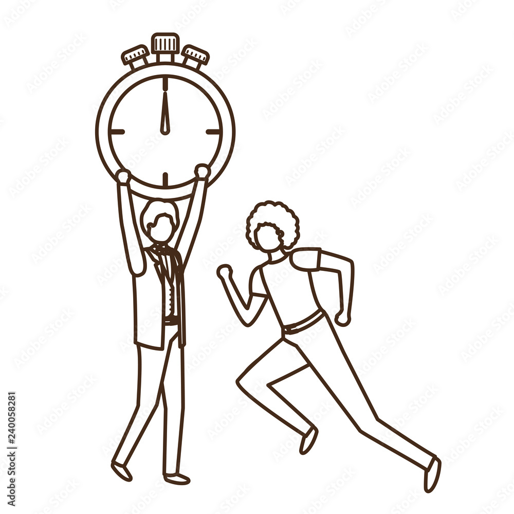 custom made wallpaper toronto digitalbusinessmen with clock avatar character