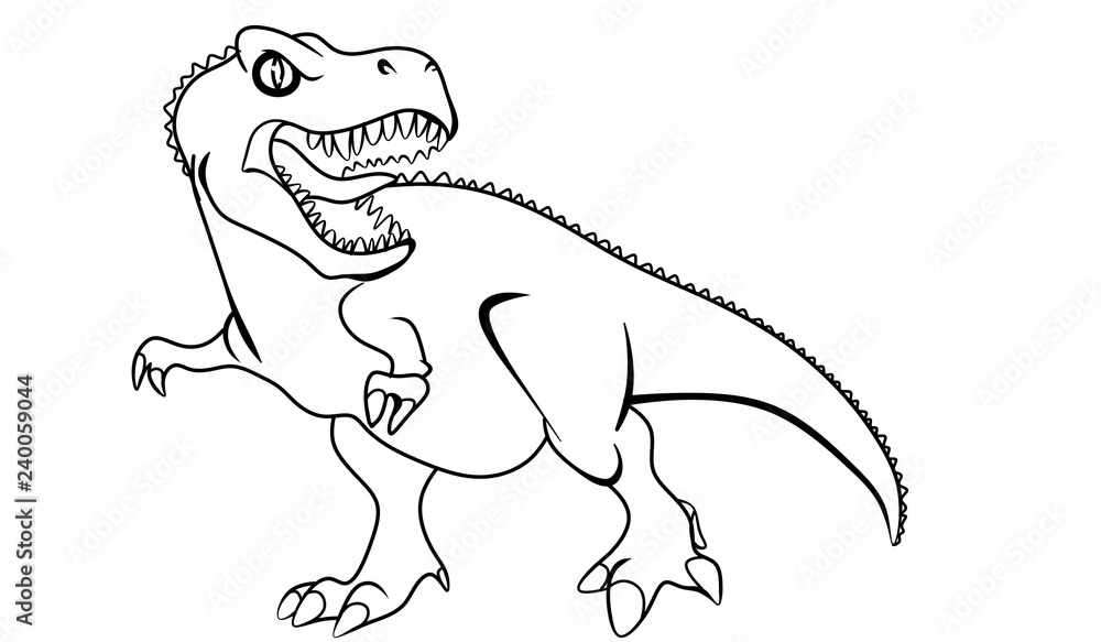 Obraz premium vector illustration of a dino
