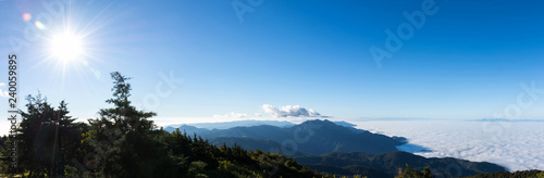 Fototapeta Naklejka Na Ścianę i Meble -  A panorama view of mountain.