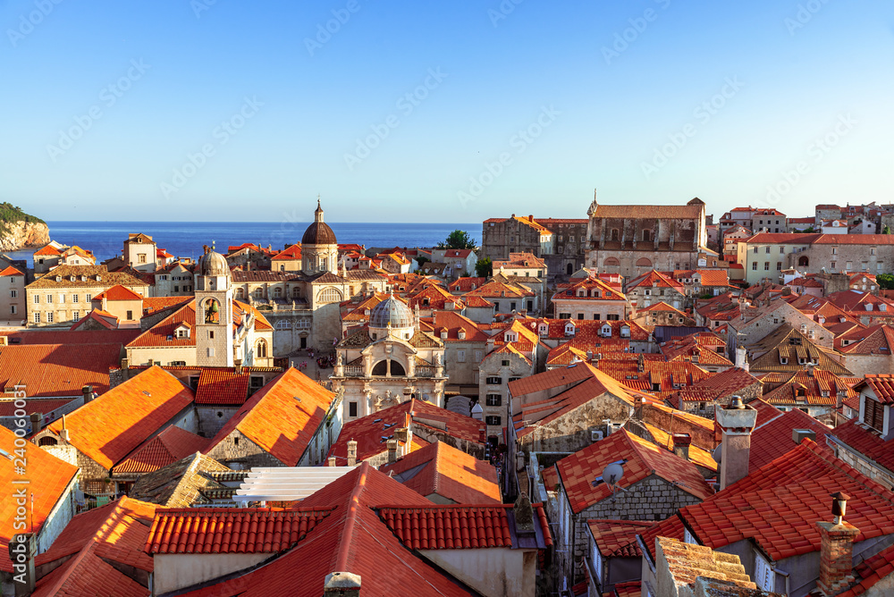 The old town of Dubrovnik with its historical buildings