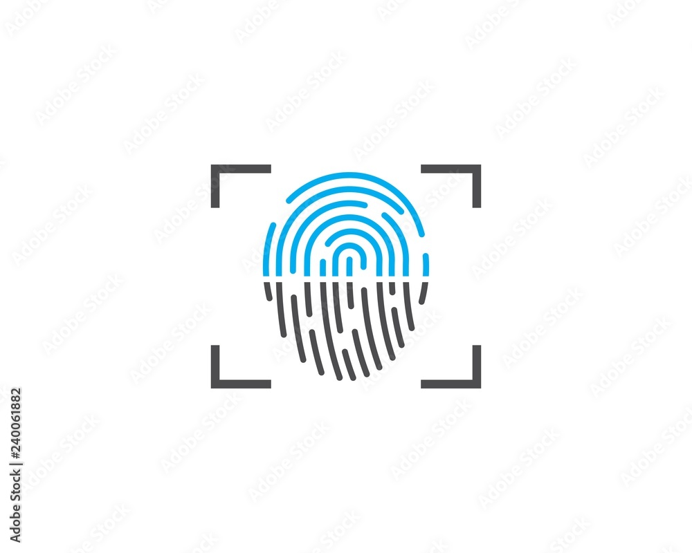 Fingerprint logo vector Fingerprint logo vector