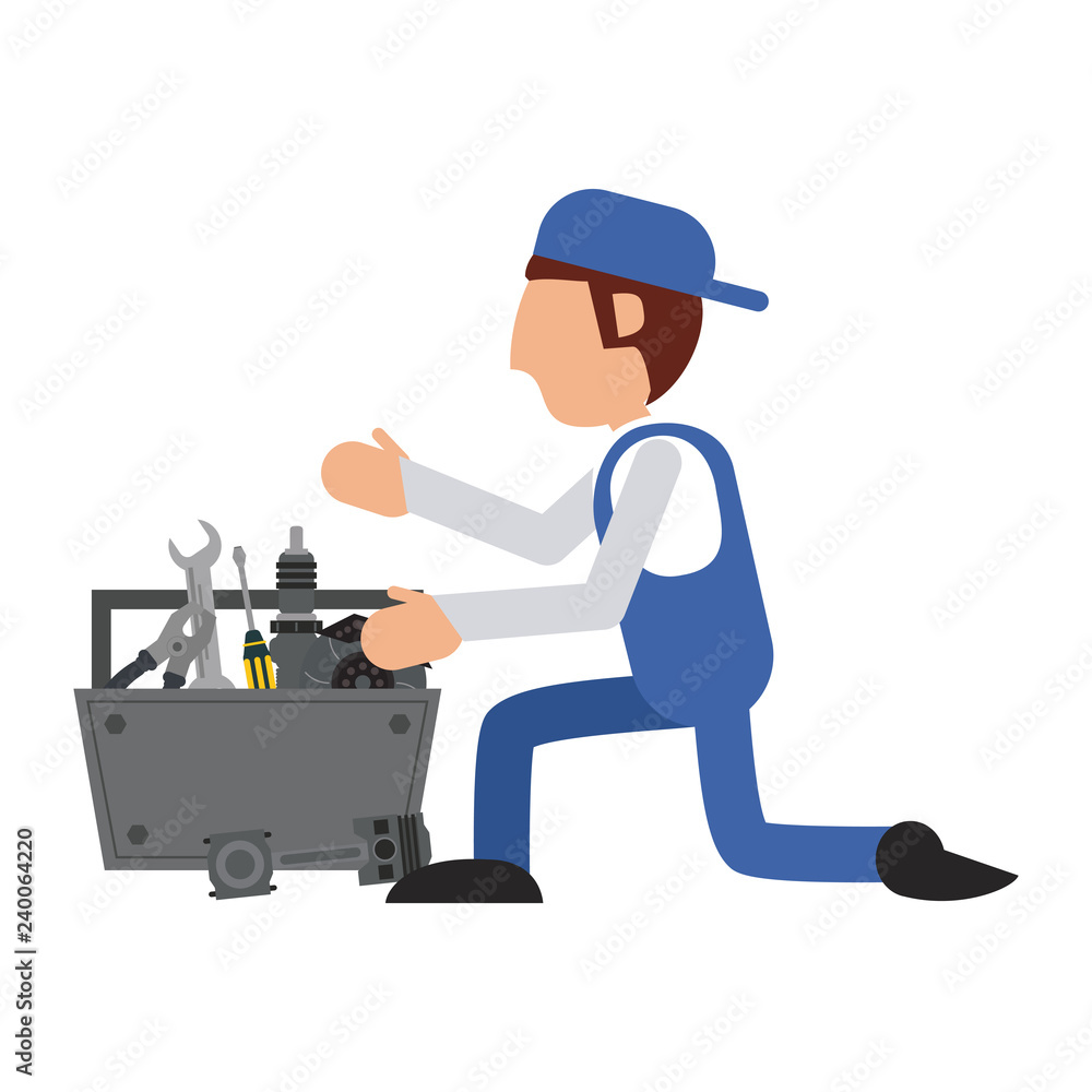 Car mechanic concept Car mechanic concept