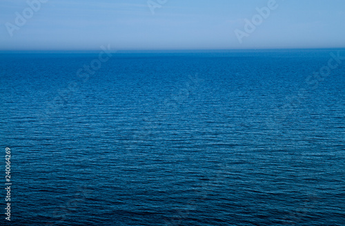 the calmness of the sea