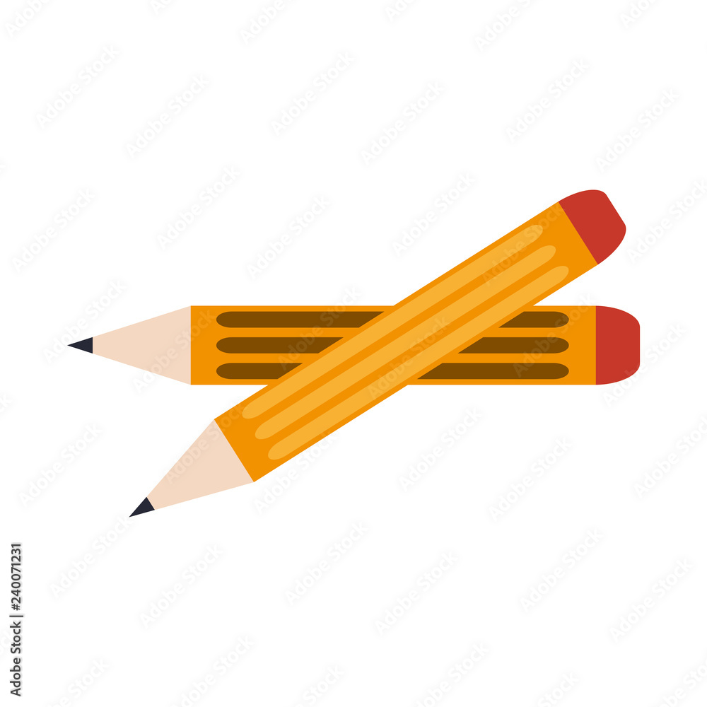 Wooden pencil crossed Wooden pencil crossed