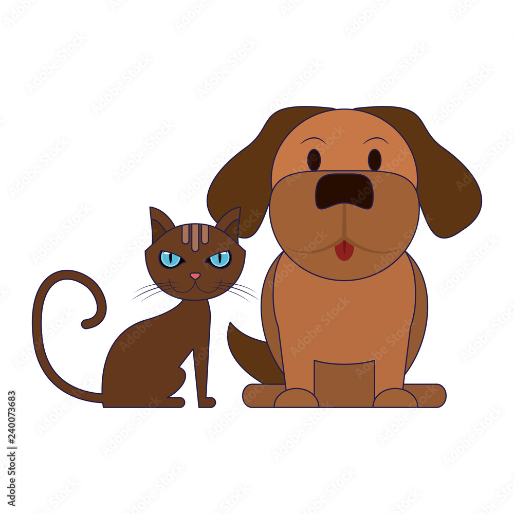Fototapeta premium Dog and cat animals