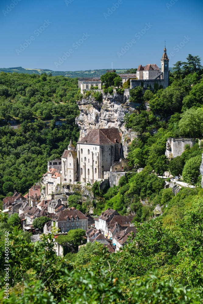 The medieval pilgrimage village of Rocamadour in the Lot 