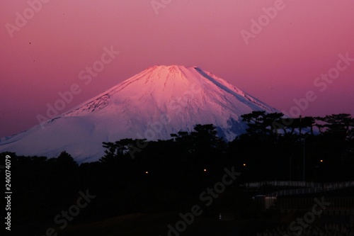 Mt.Fuji seen from Japan Kanagawa Shonan Coast Beach
