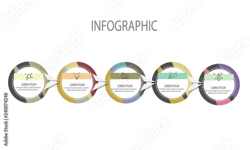 circle infographic template element
