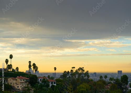 Looking out over Los Angeles