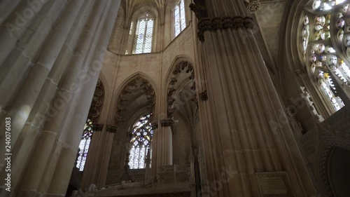 Wallpaper Mural Amazing old room with high columns and sunshine through window inside cathedral in Portugal  Torontodigital.ca