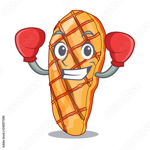 Boxing grilled chicken fillets on cartoon plate