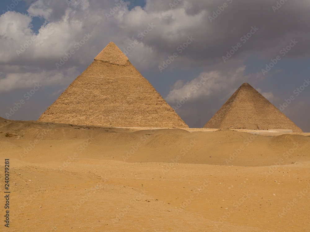 Two of the Great Pyramids in Cairo Egypt Two of the Great Pyramids in Cairo Egypt