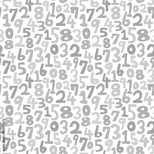 Numbers background. Seamless pattern.Vector.数字のパターン