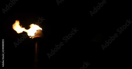 4K Tiki torch night left