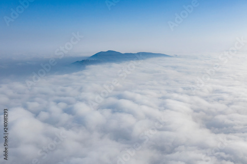 Sunrise above clouds