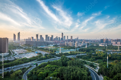 Nanjing City, Jiangsu Province, urban construction landscape photo