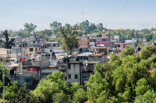Aussicht auf buntes Viertel in Mexiko Stadt © Alexandra