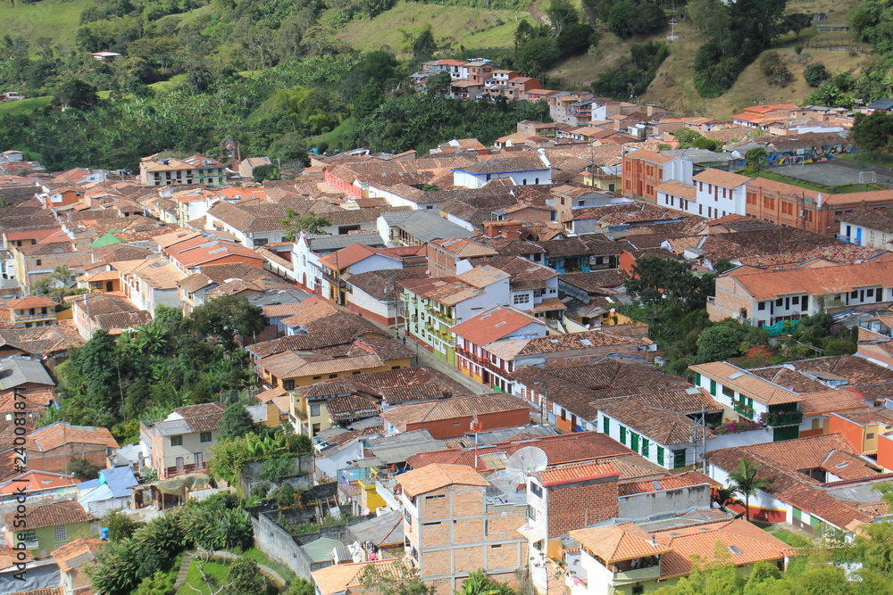 Panorámica del casco urbano. Jericó, Antioquia, Colombia