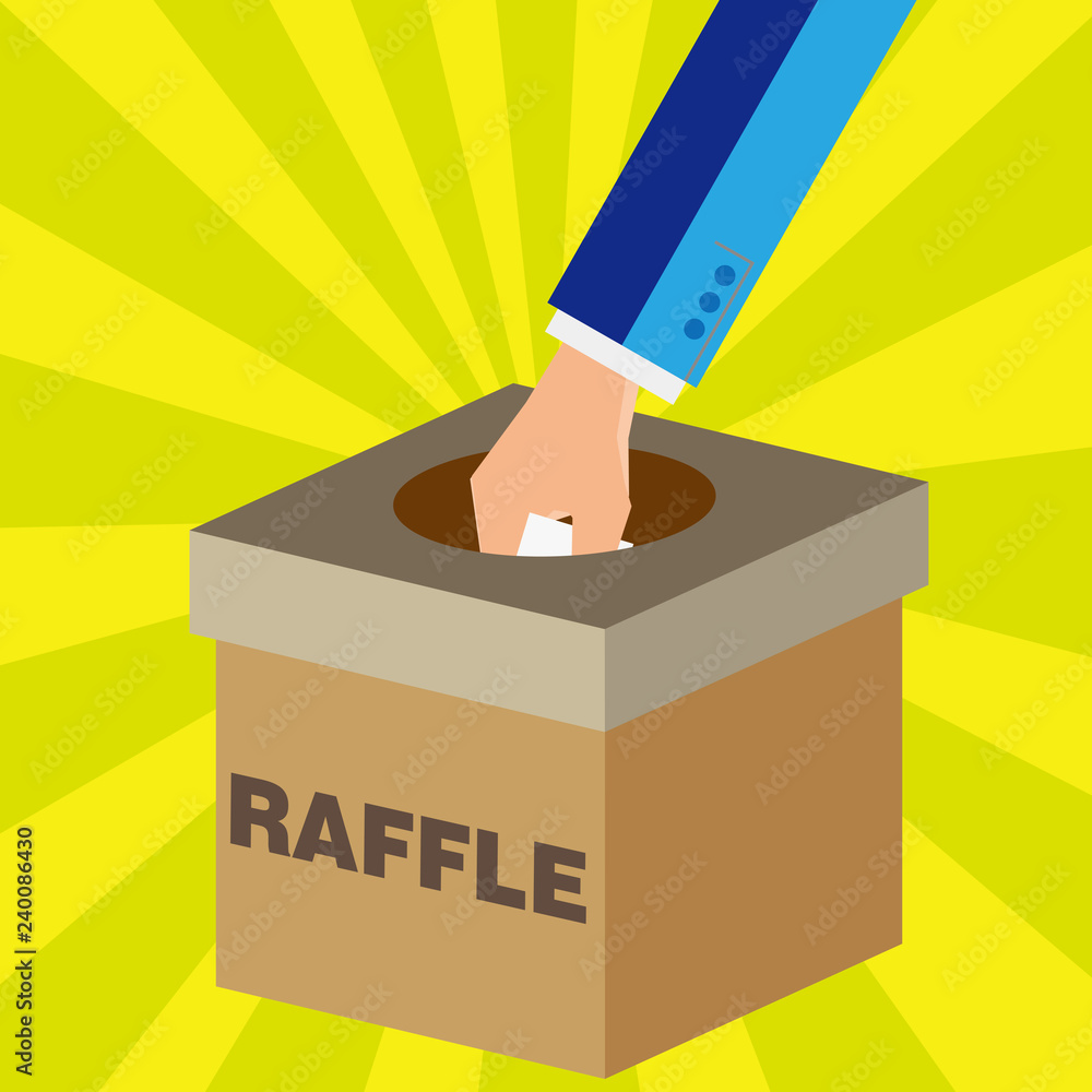 getting winner raffle ticket out from the box Stock Vector | Adobe Stock