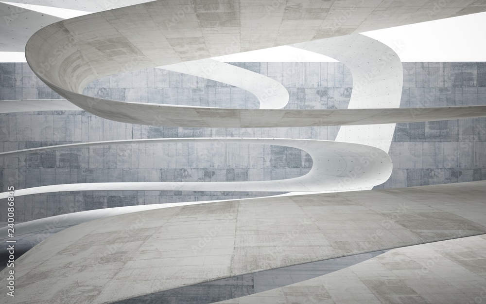 Empty dark abstract concrete smooth interior . Architectural background. 3D illustration and rendering Empty dark abstract concrete smooth interior . Architectural background. 3D illustration and rendering